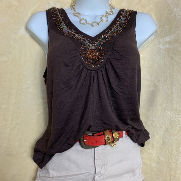 George Brown Sparkling Sequence & Beaded TrimBlouse